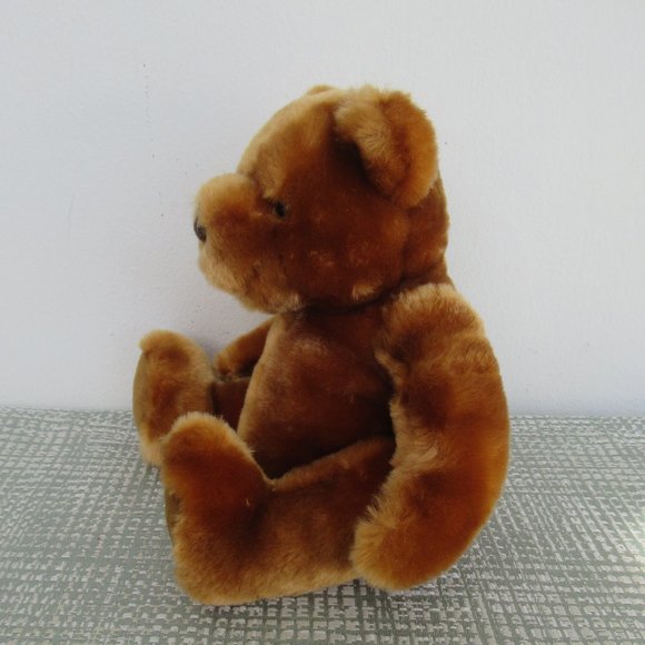 Greek Velvets Fluffy Teddy Bear Plush 11" Stuffed Toy Brown - Picture 4 of 7